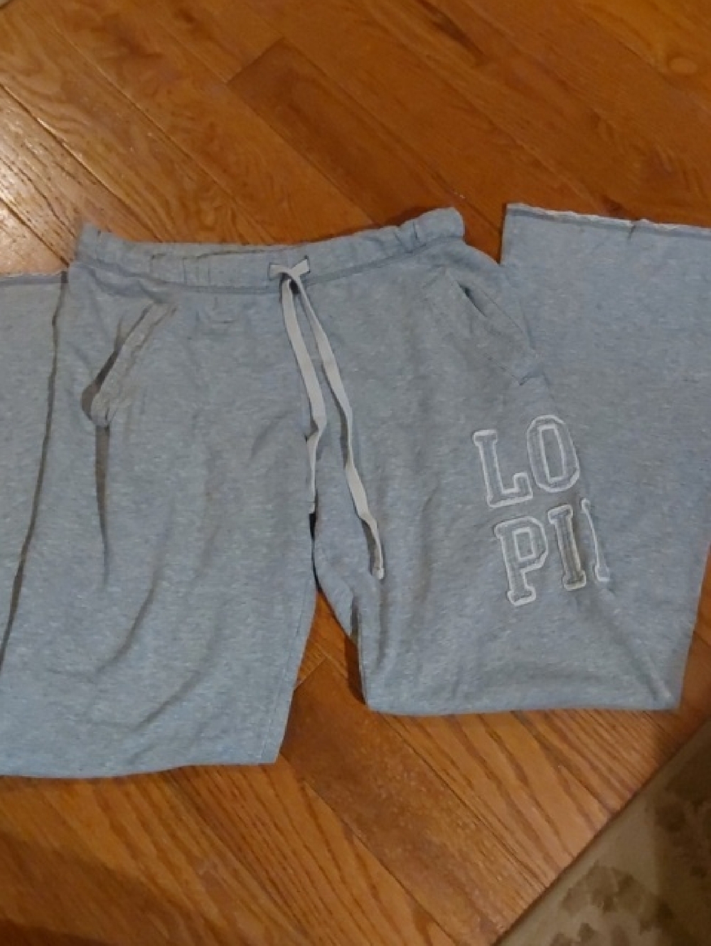 Light Gray Lounge Sweatpants with Drawstring